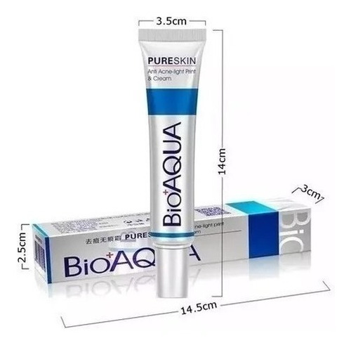 Crema para el acné Bioaqua Antiacné, CICATRIZA, MANCHAS, OLEOSIDADE, BIOAQUA PURE SKIN