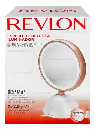 Espejo Recargable Y Luz Revlon Aumento 5x Maquillaje Tocador