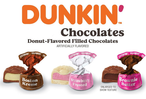 Donas De Chocolate Rellenos De Crema Dunkin' Donuts Box 425g