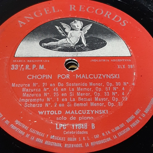 Sin Tapa Disco Witold Malcuzynski Solo De Piano Chopin Cl0