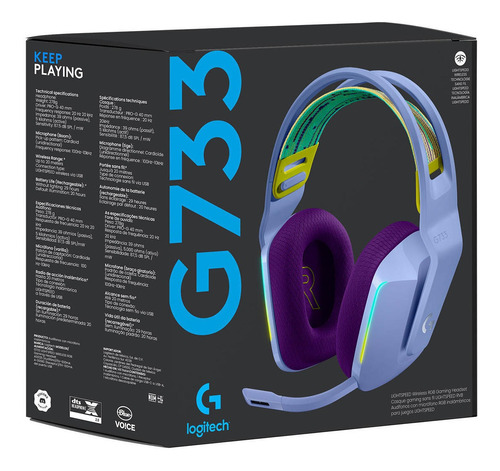 Audifono Gamer C/microf Logitech G733 Lightspeed Lila