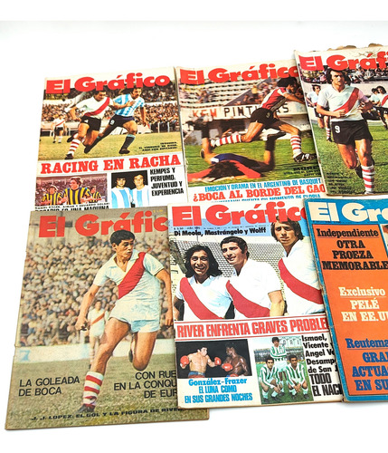 Revistas Antiguas El Grafico River Plate (lote) - Papeleria