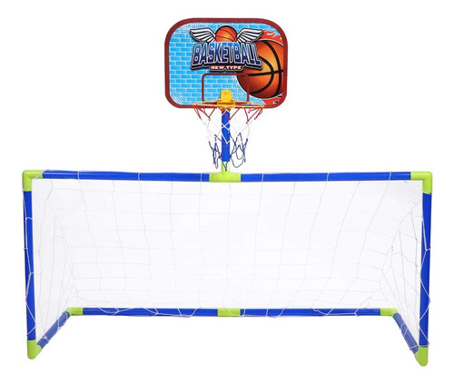 Vgeby1 Juguete Con Marco De Fútbol De Mini Baloncesto, Juego De Combinación De Portería De Fútbol De Tablero De Baloncesto Con Bomba De Bolas Para Niños Juego De Deportes Al Aire Libre En Interiores