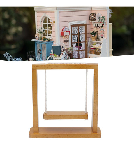 Minicolumpio De Madera Para Muebles De Casa De Muñecas, Esce