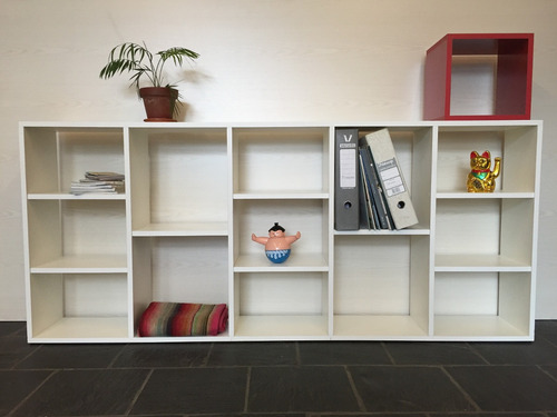 Imagen 5 de 5 de Biblioteca - Melamina Blanco 18mm - 30 X 185 X 80