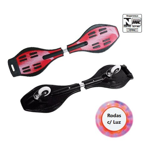 Skate 2 Duas Rodas Waveboard Surf Rodas Luz Led (sem Bolsa)