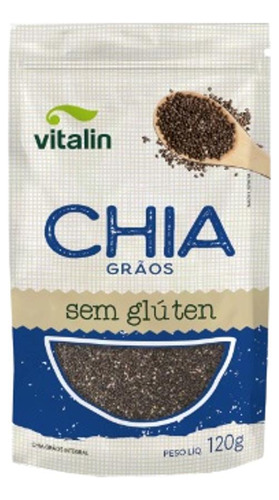 Kit 3x: Chia Em Grãos Sem Glúten Vitalin 120g