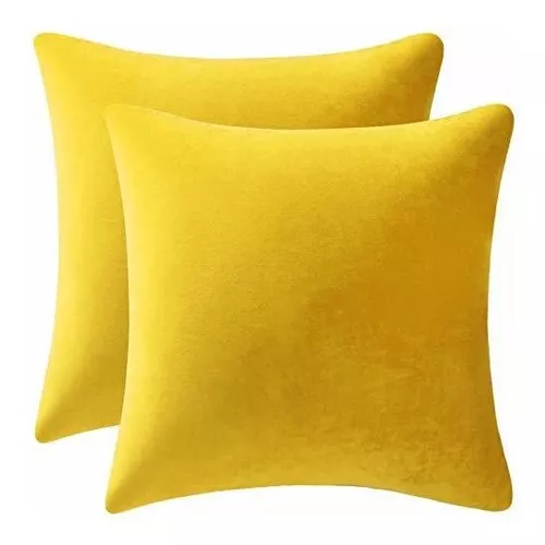 LYCXAMES -- Fundas de cojines de sofá amarillo dorado: Paquete de