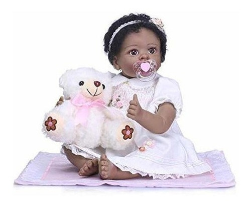 Icradle 22 Pulgadas 55 Cm Baby Dolls Silicona Negro