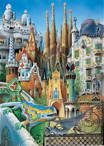 11874 Gaudi Collage Rompecabezas Mini 1000 Piezas Educa