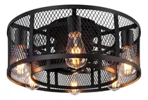 Comprar Ohniyou Ventilador De Techo Tipo Jaula Con Luz, Ventilador