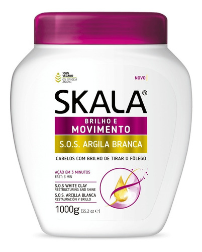 Cremas Para El Cabello Arcilla Blanca Y Oleo De Argan Skala