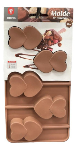 Set 3 Molde De Silicona Forma De Corazon 20cm