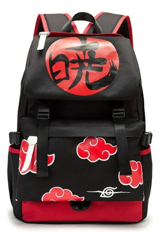 Mochila Anime Naruto Mochila Estudiante Bolsa Para Portátil Color Rojo