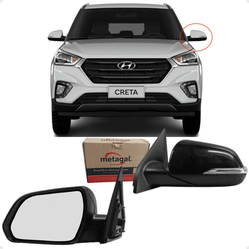 Retrovisor Hyundai Creta Prestige 2017 2018 2019 2020 2021