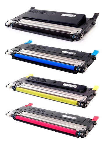 Kit 4x Toner 407s P/ Clx-3185fw Clp-320n Clx-3185n Clp-325w Tinta Preto Ciano Amarelo Magenta