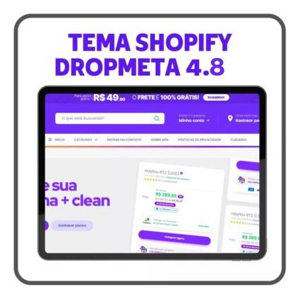 Tema Dropmeta 4.8. +atualizações Shopify/yampi/dropshipping