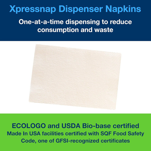 Xpressnap - Servilleta Dispensadora Blanca N4, 2 Capas,...