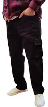 Comprar Pantalon Jeans Baggy Mom Negro Cargo Jean Adulto Hombre.