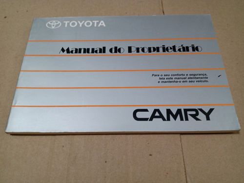 Manual Proprietário Toyota Camry 93 1993 Em Português Orig.