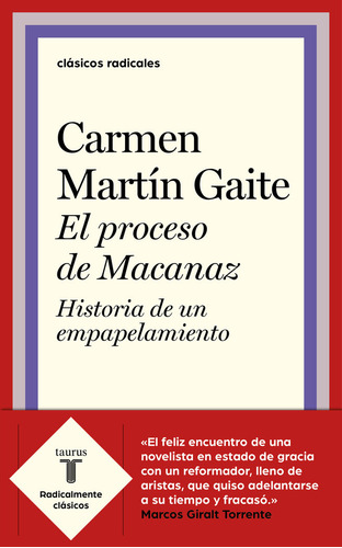 Libro El Proceso De Macanaz - Martã­n Gaite, Carmen
