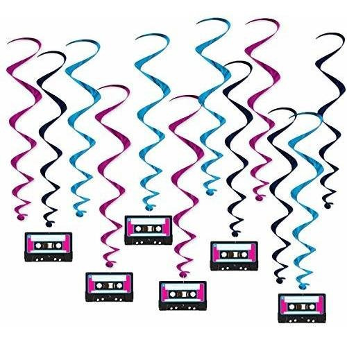 Serpentinas - Beistle 53587 Cassette Tape Hanging Swirls (12