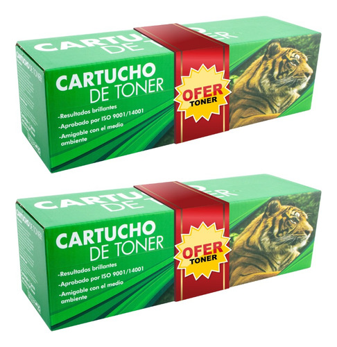 2 Pza Toner Tigre 104 Compatible Con Laser Fax L100