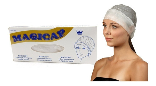 Gorra De Mechas De Silicona+ Aguja Para Mechas Reusable