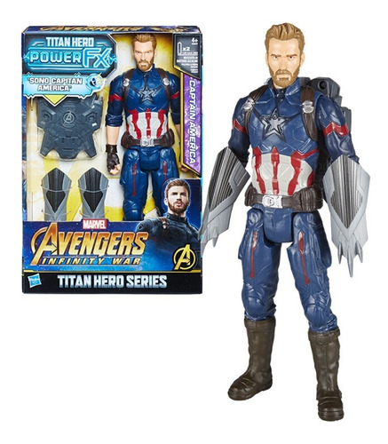 Muñeco Capitan America Avengers Infinity War Hero Power 