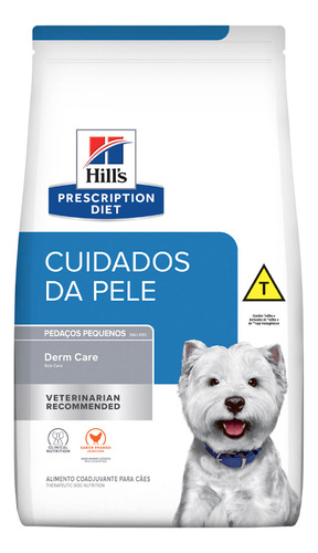 Hill's Pet Nutrition Prescription Diet ração para cães cuidados com a pele pedaços pequenos 2kg
