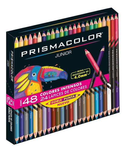 Imagen 1 de 5 de Colores Prismacolor Junior Doble Punta 4mm Caja X24