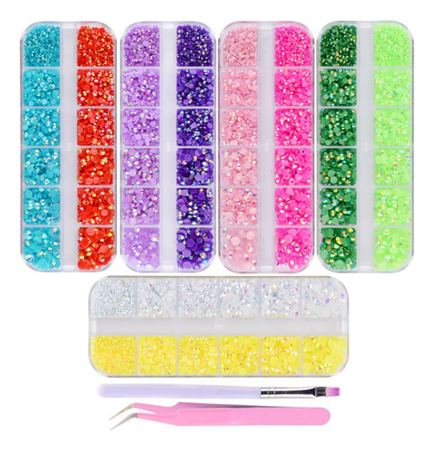 10500 Piezas Nail Art Rhinestones Cristales Ab Flatback...