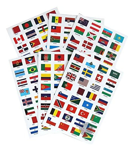 World Flags Travel Stickers For Scrapbooking - World Ma...