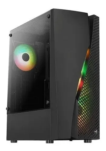 Semitorre Chasis Gamer Aerocool Wave Rgb Vidrio 4 Fans Frgb