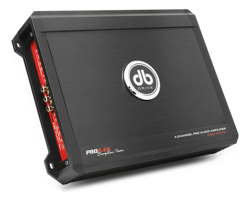 Amplificador De Audio Para Auto Db Drive Pro2.6k Pro Audio Series 4 Canales Full Range Clase Ab 2600 Watts Open Show Color Negro