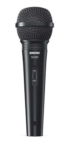 Microfone Shure Sv200 Dinâmico Original Com Cabo 