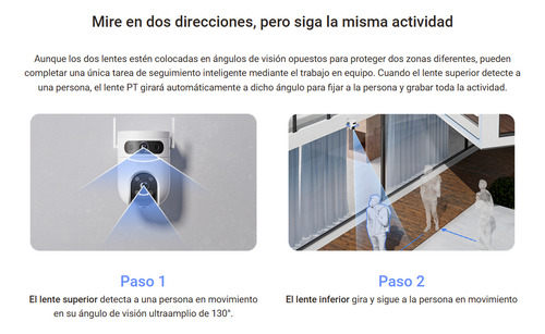 Camara De Seguridad H9c Doble Lente 3mp Motorizada Ezviz