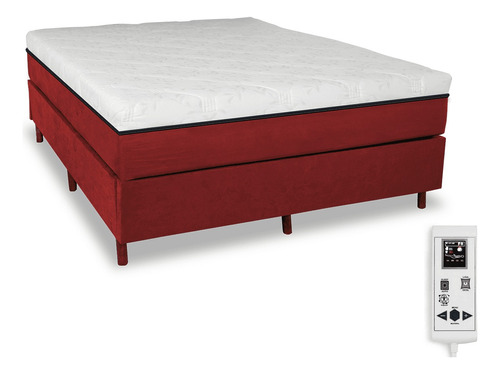 Colchão Magnético Casal 1,38x1,88 Massageador Energia Bio Quântica Infra Vermelho + Cama Box