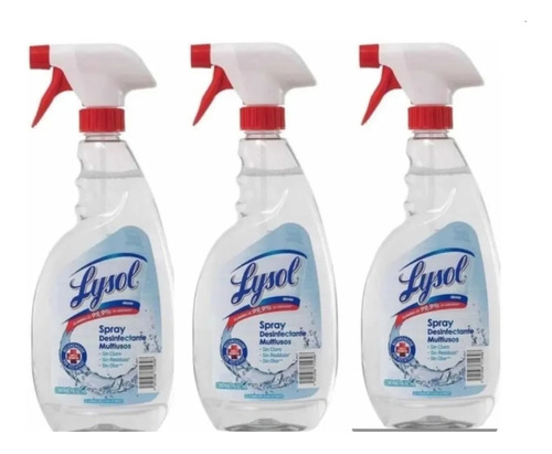 Spray Desinfectante Multiusos Lysol 650 Ml3 Pack Lysol