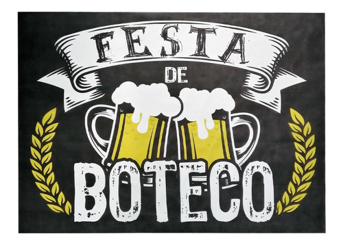 Festa De Boteco - Painel Decorativo Grande Tecido Tnt