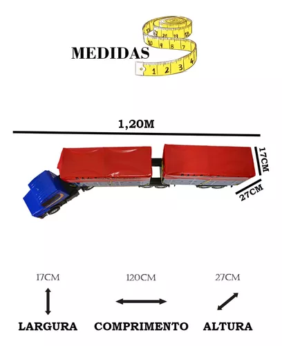 Caminhão De Brinquedo Grande Bi Trem Lona De Plástico - GL3 SHOP -  BRINQUEDOS