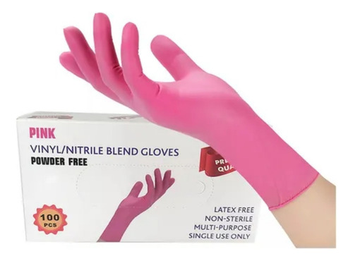 Guantes De Nitrilo Vinil Libre De Latex Sin Polvo Pack Talla
