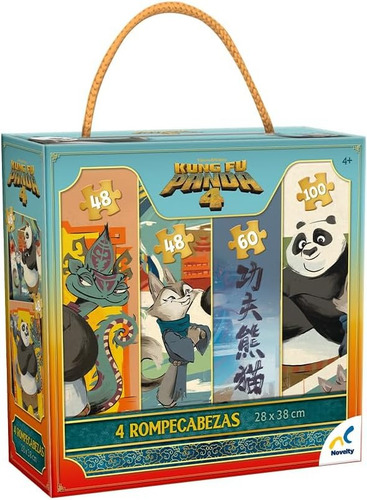 Kung Fu Panda 4 Rompecabezas 4 En 1 256 Pz Novelty