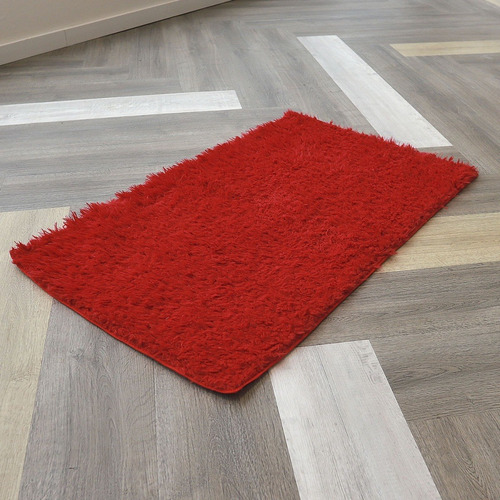 Imagen 2 de 4 de Alfombra Moderna Pelo Largo Suave 60x100 Antideslizante Soft