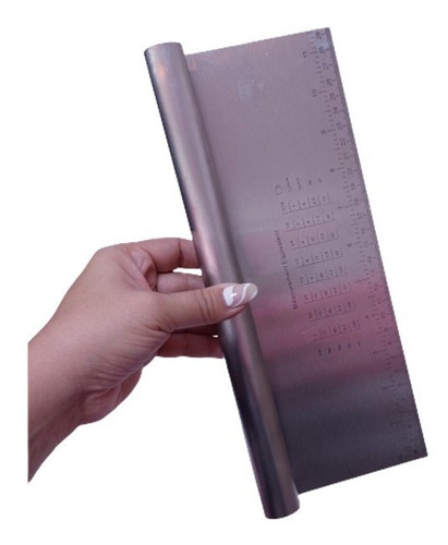 Imagen 2 de 5 de Espatula Scraper Alisador Tortas Doble Altura Altas 30cm