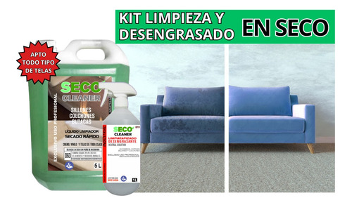 Kit Limpiador Desengrasante Tapizado Sillon Colchon Butaca