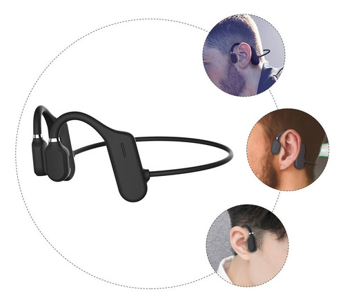 1pc Auricular Inalámbrico De Conducción Ósea A Prueba De Agu