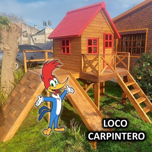 Imagen 6 de 8 de Casita Alta De Madera Infantil Día Del Niño Navidad Reyes 1