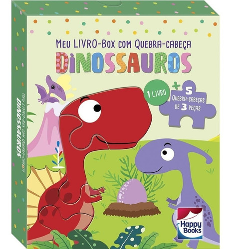 Livro Meu Livro-box Com Quebra-cabeça : Dinossauros