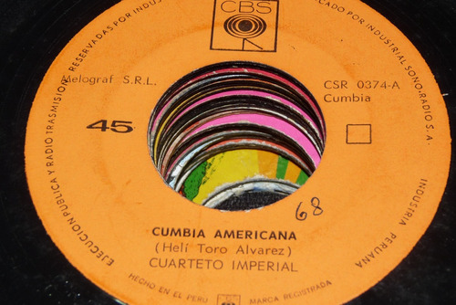 Jch- Cuarteto Imperial Cumbia Americana Trinidad 45 Rpm Cumb